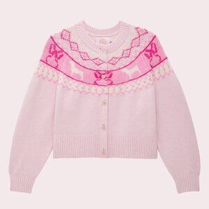 PINK x LoveShackFancy Boxy Cardigan w/ VS Promo Card NWT, Med